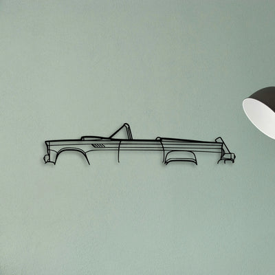 Thunderbird 1955 Classic Silhouette Metal Wall Art - Tinvibe