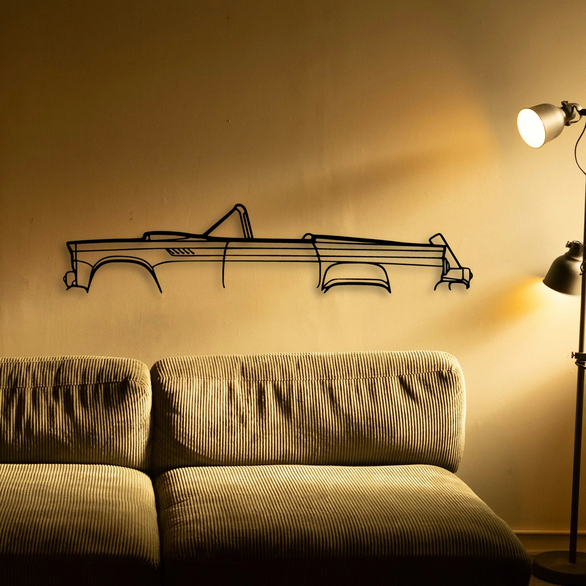 Thunderbird 1955 Classic Silhouette Metal Wall Art - Tinvibe