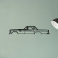 Thunderbird 1957 Classic Silhouette Metal Wall Art - Tinvibe