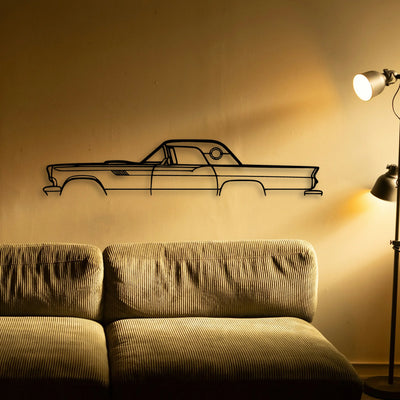 Thunderbird 1957 Classic Silhouette Metal Wall Art - Tinvibe