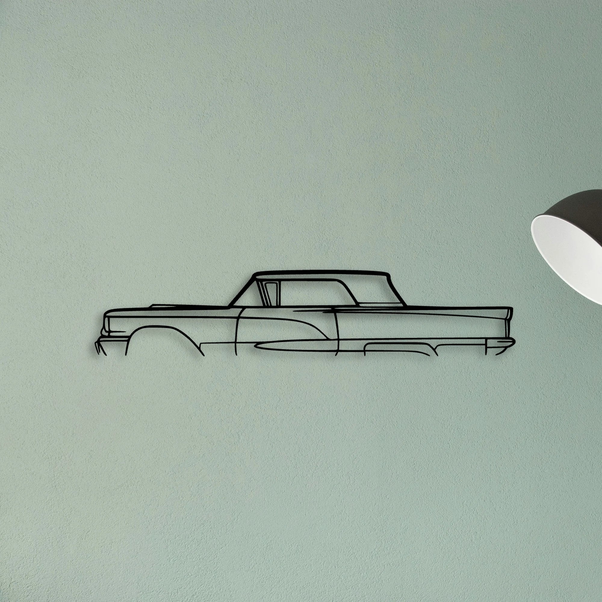 Thunderbird 1958 Classic Silhouette Metal Wall Art - Tinvibe