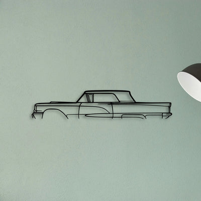 Thunderbird 1958 Classic Silhouette Metal Wall Art - Tinvibe