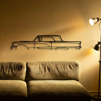 Thunderbird 1958 Classic Silhouette Metal Wall Art - Tinvibe