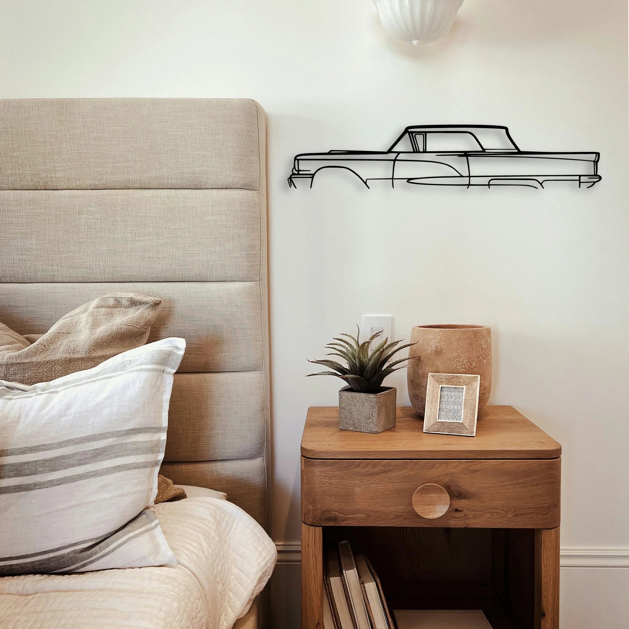 Thunderbird 1958 Classic Silhouette Metal Wall Art - Tinvibe