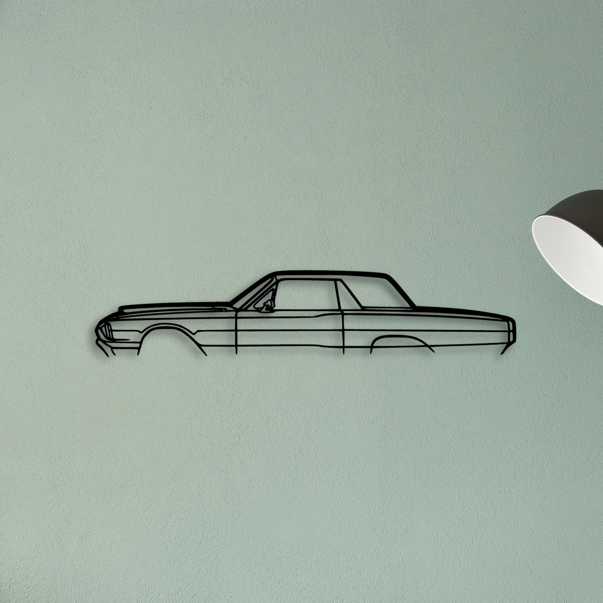 Thunderbird 1966 Classic Silhouette Metal Wall Art - Tinvibe