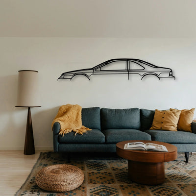 Thunderbird LX 1995 Classic Silhouette Metal Wall Art - Tinvibe