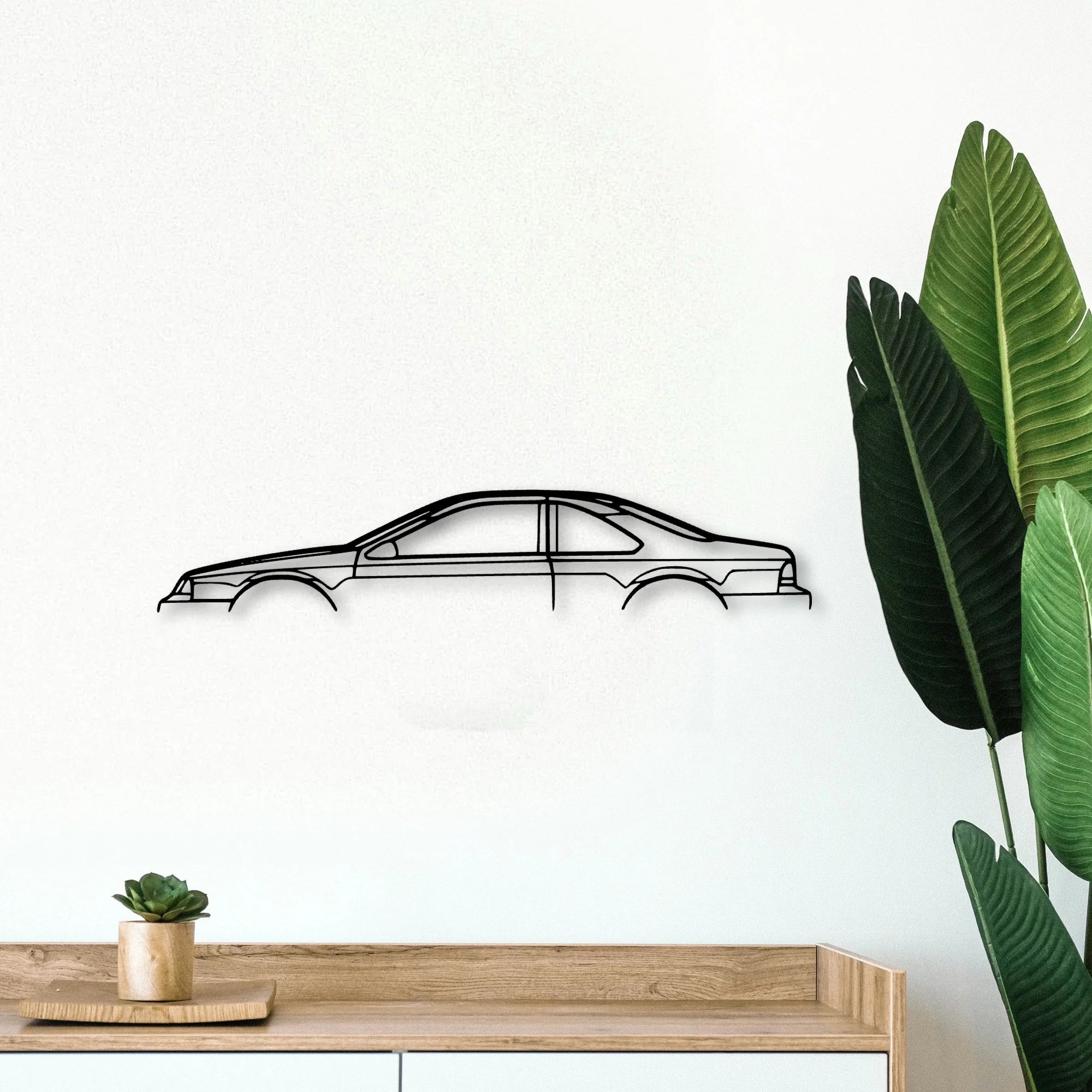 Thunderbird LX 1995 Classic Silhouette Metal Wall Art - Tinvibe
