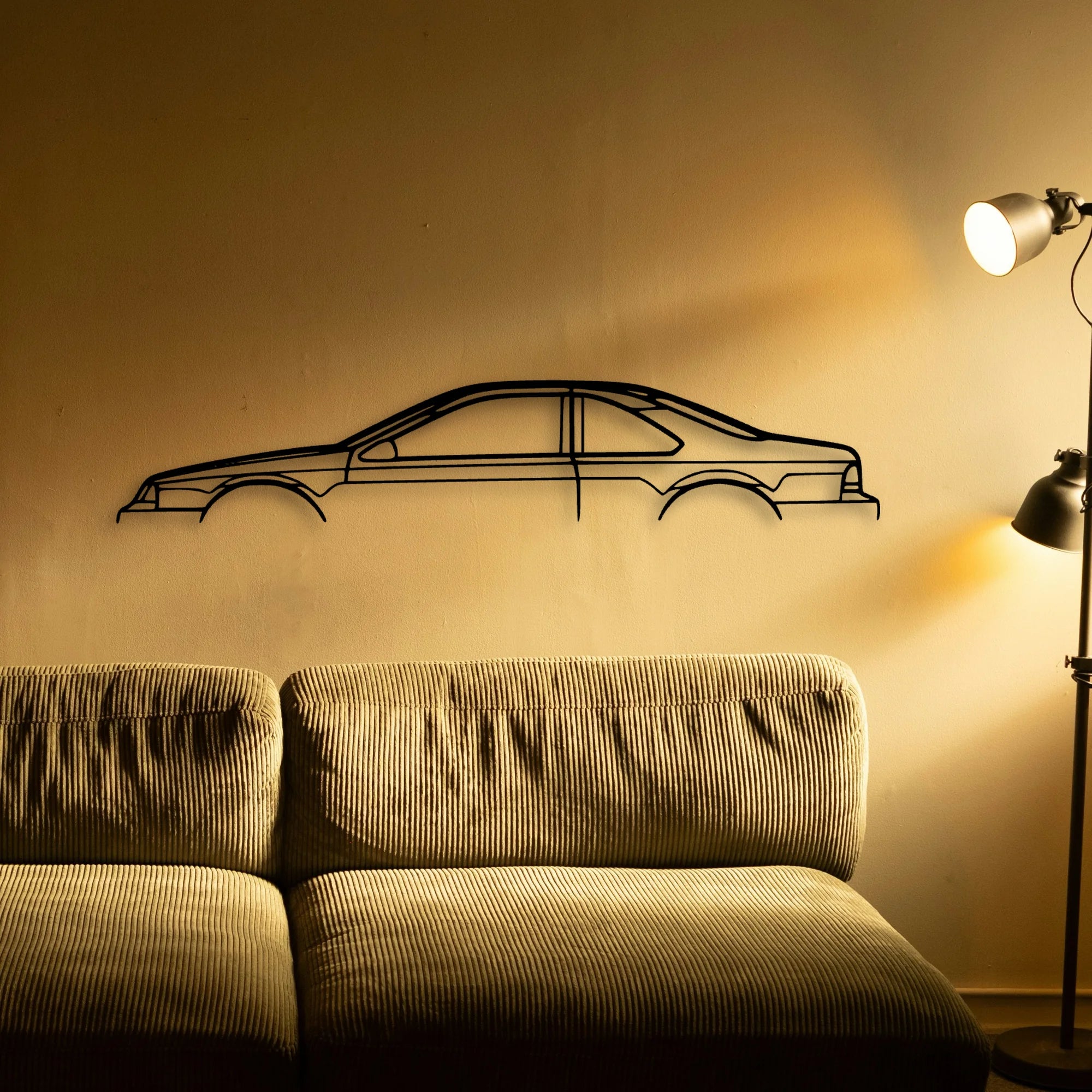 Thunderbird LX 1995 Classic Silhouette Metal Wall Art - Tinvibe