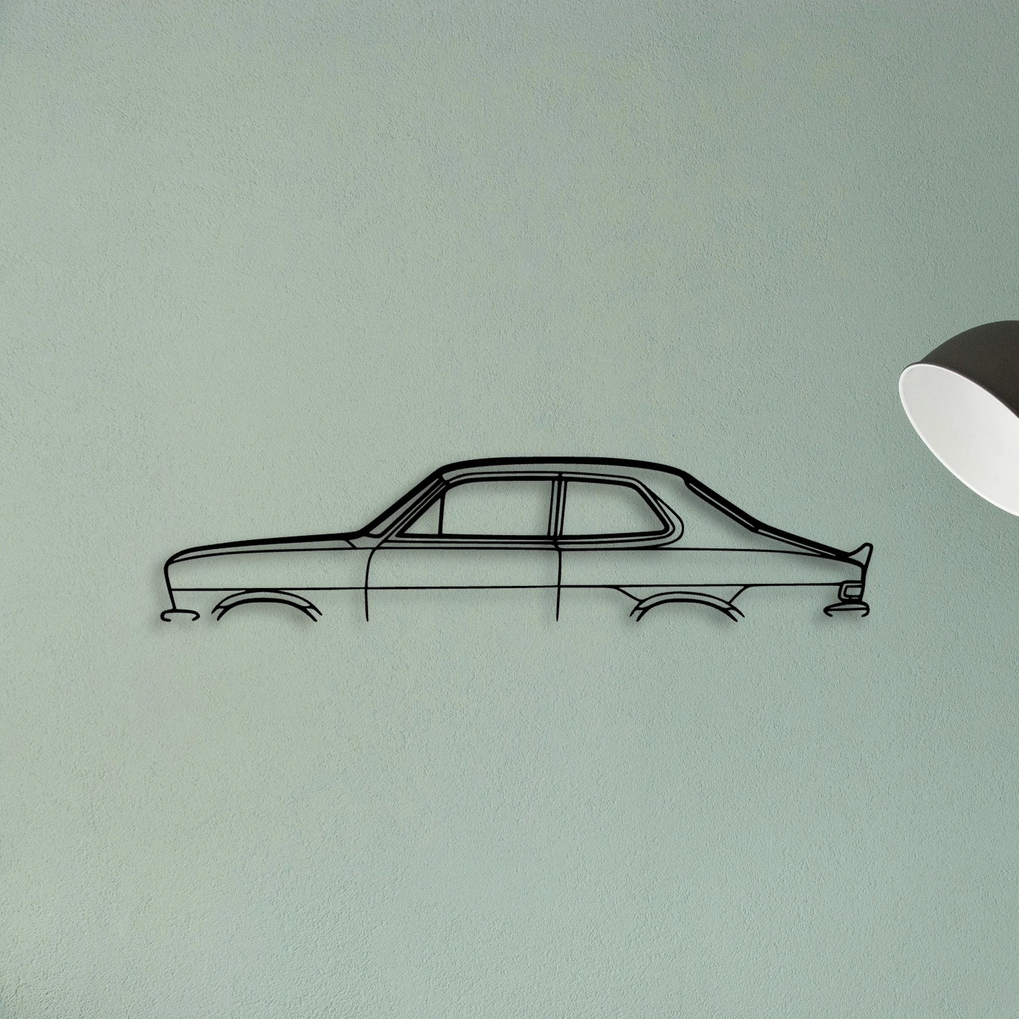 Torana 1974 Race Classic Silhouette Metal Wall Art - Tinvibe