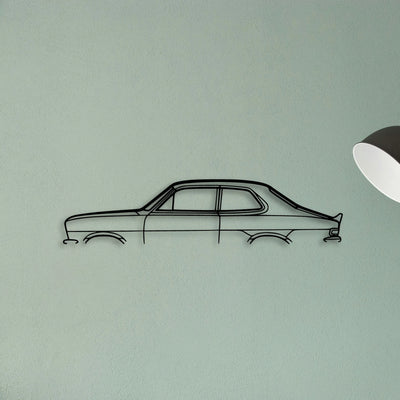 Torana 1974 Race Classic Silhouette Metal Wall Art - Tinvibe