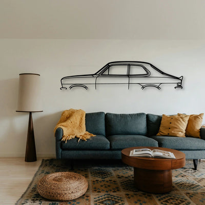 Torana 1974 Race Classic Silhouette Metal Wall Art - Tinvibe