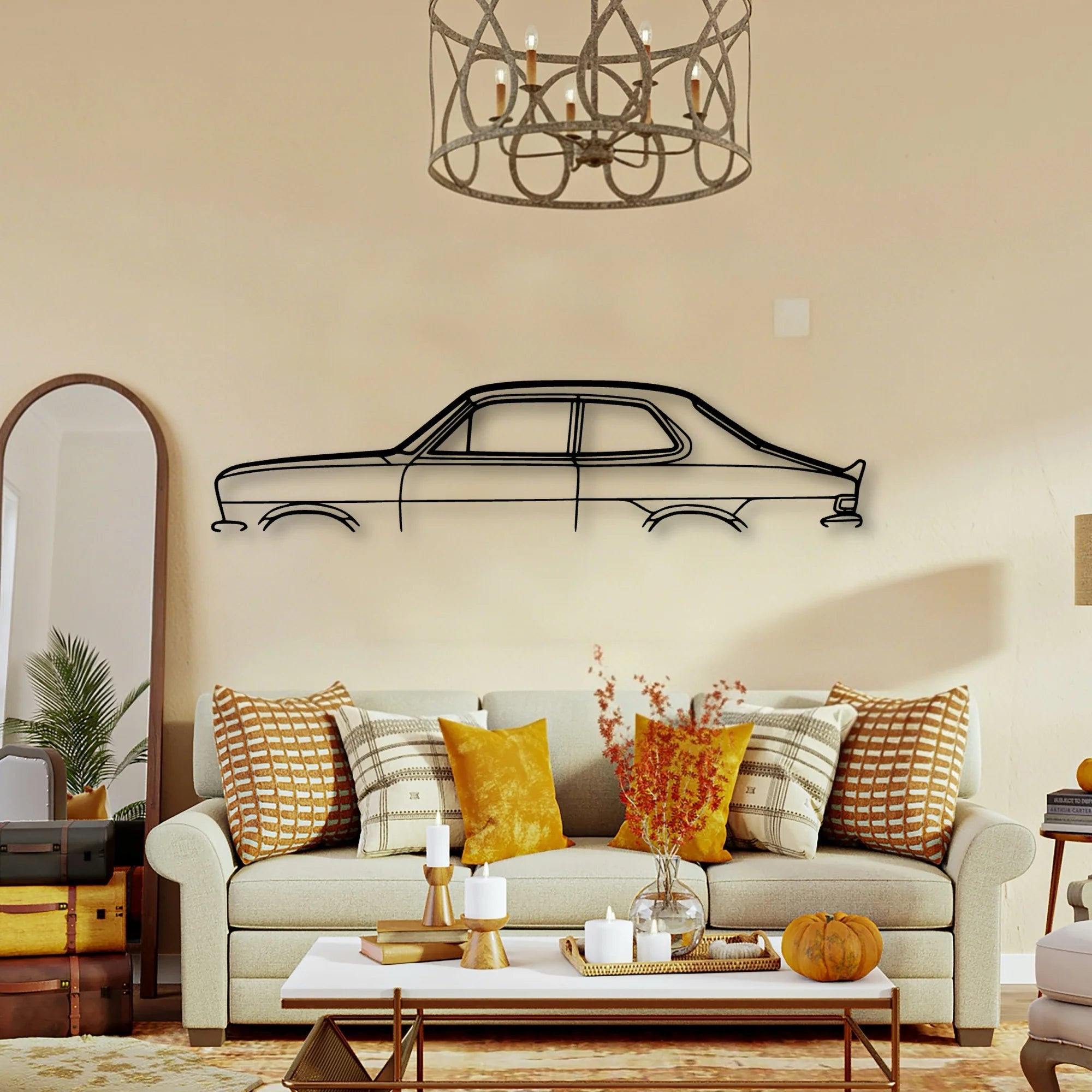 Torana 1974 Race Classic Silhouette Metal Wall Art - Tinvibe
