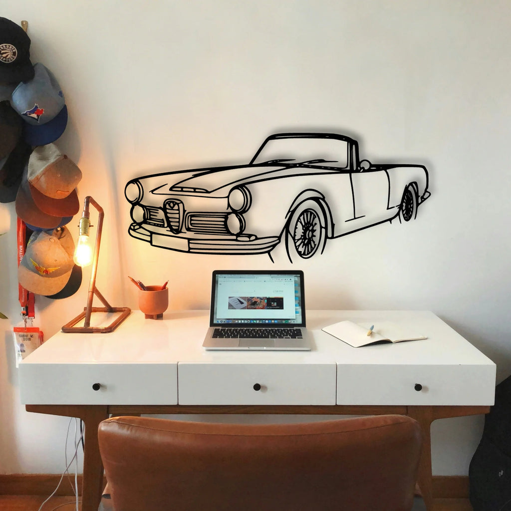 Touring Spider 1960 Angle Classic Silhouette Metal Wall Art - Tinvibe