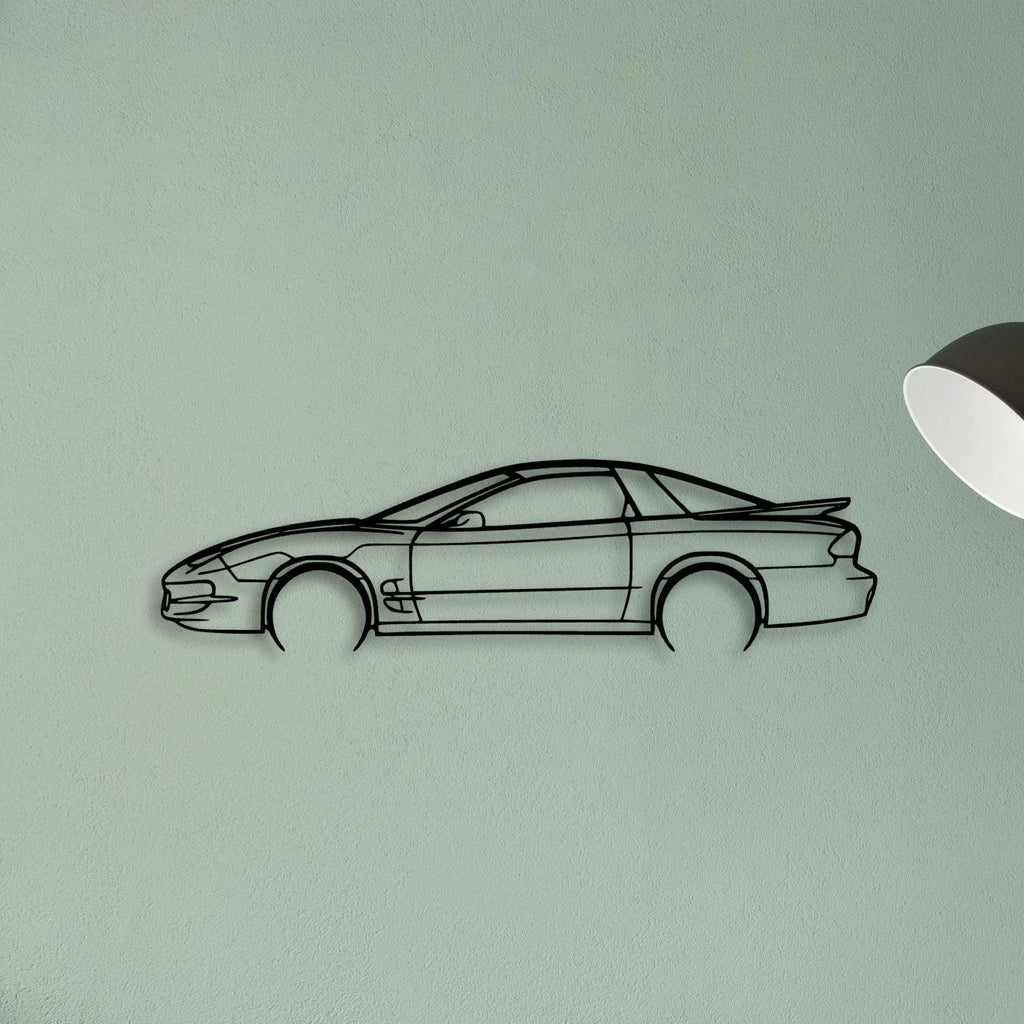 Trans AM 1998 Classic Silhouette Metal Wall Art - Tinvibe