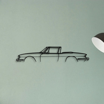 Triumph Stag 1972 Classic Silhouette Metal Wall Art - Tinvibe