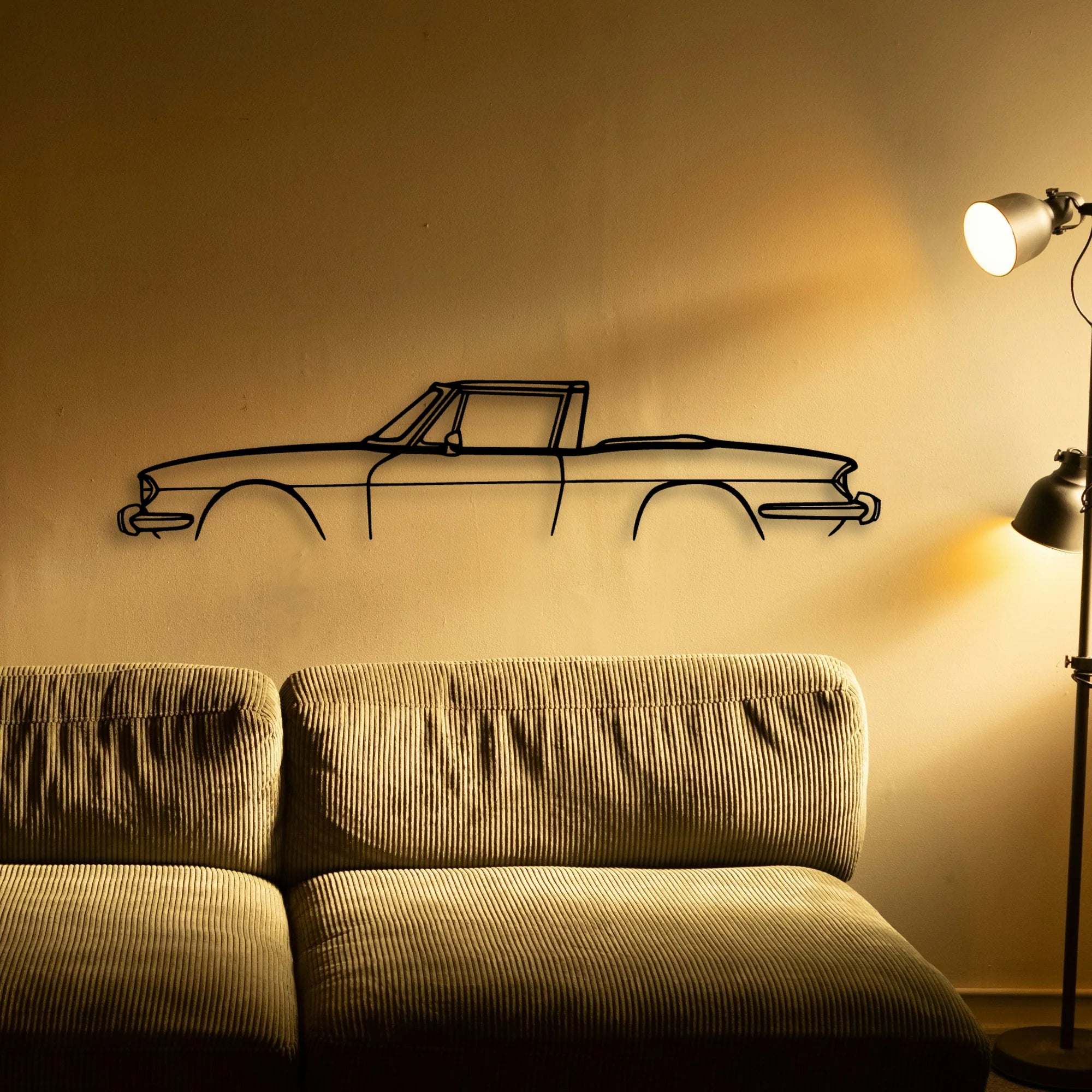Triumph Stag 1972 Classic Silhouette Metal Wall Art - Tinvibe