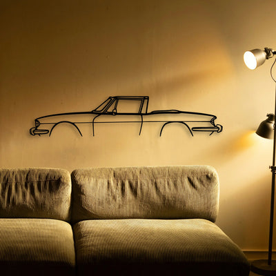 Triumph Stag 1972 Classic Silhouette Metal Wall Art - Tinvibe