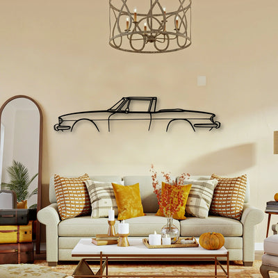 Triumph Stag 1972 Classic Silhouette Metal Wall Art - Tinvibe