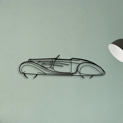 Type 57C 1939 Classic Silhouette Metal Wall Art - Tinvibe