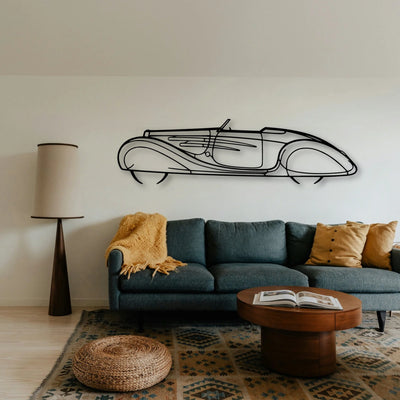 Type 57C 1939 Classic Silhouette Metal Wall Art - Tinvibe