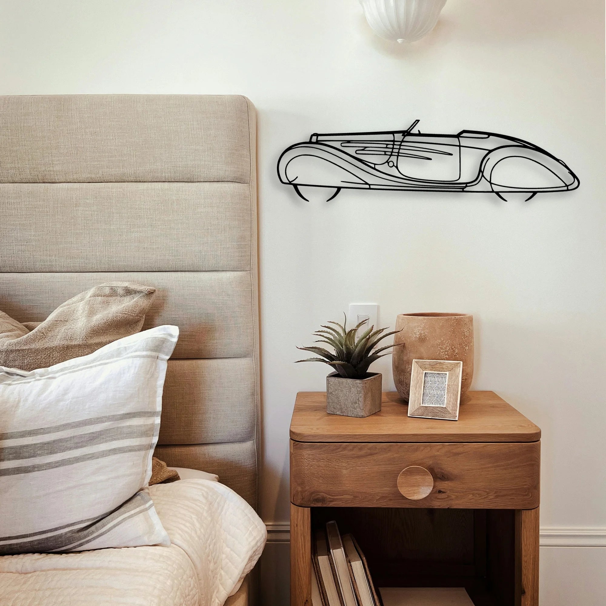 Type 57C 1939 Classic Silhouette Metal Wall Art - Tinvibe
