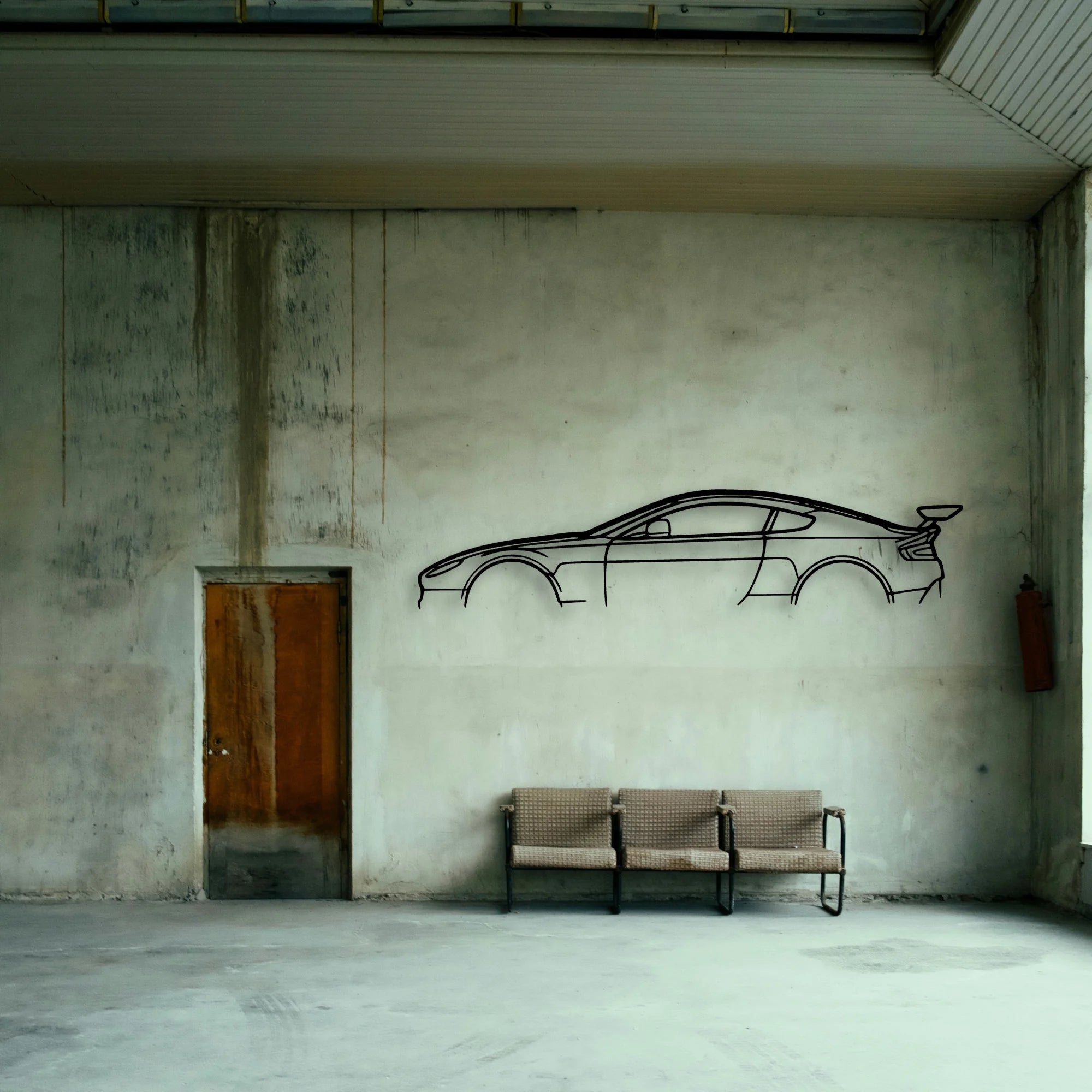 Vantage GT8 Classic Silhouette Metal Wall Art - Tinvibe
