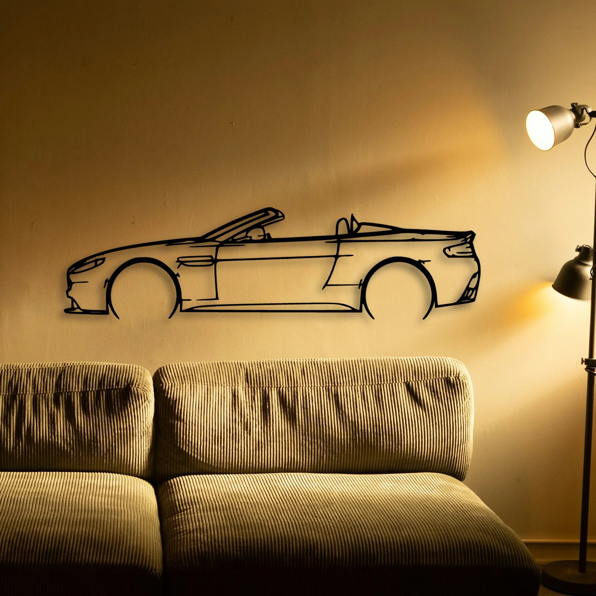 Vantage Volante GT 2016 Classic Silhouette Metal Wall Art - Tinvibe