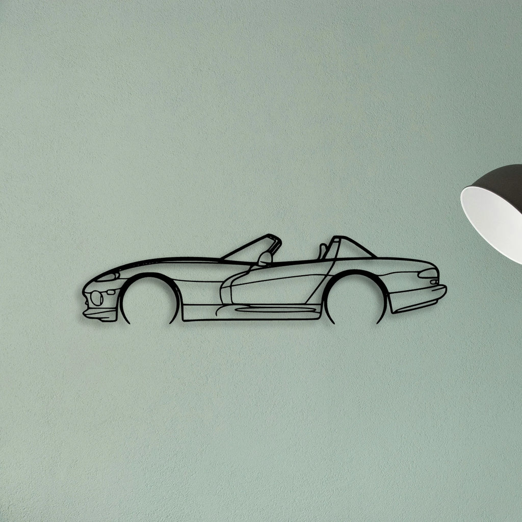 Viper RT 1999 Classic Silhouette Metal Wall Art - Tinvibe