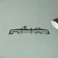 W111 Convertible 1967 Classic Silhouette Metal Wall Art - Tinvibe