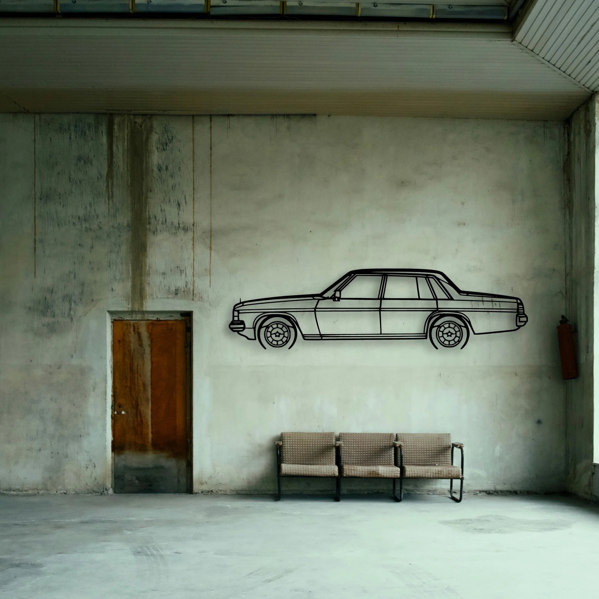 WB Caprice 1981 Classic Silhouette Metal Wall Art - Tinvibe