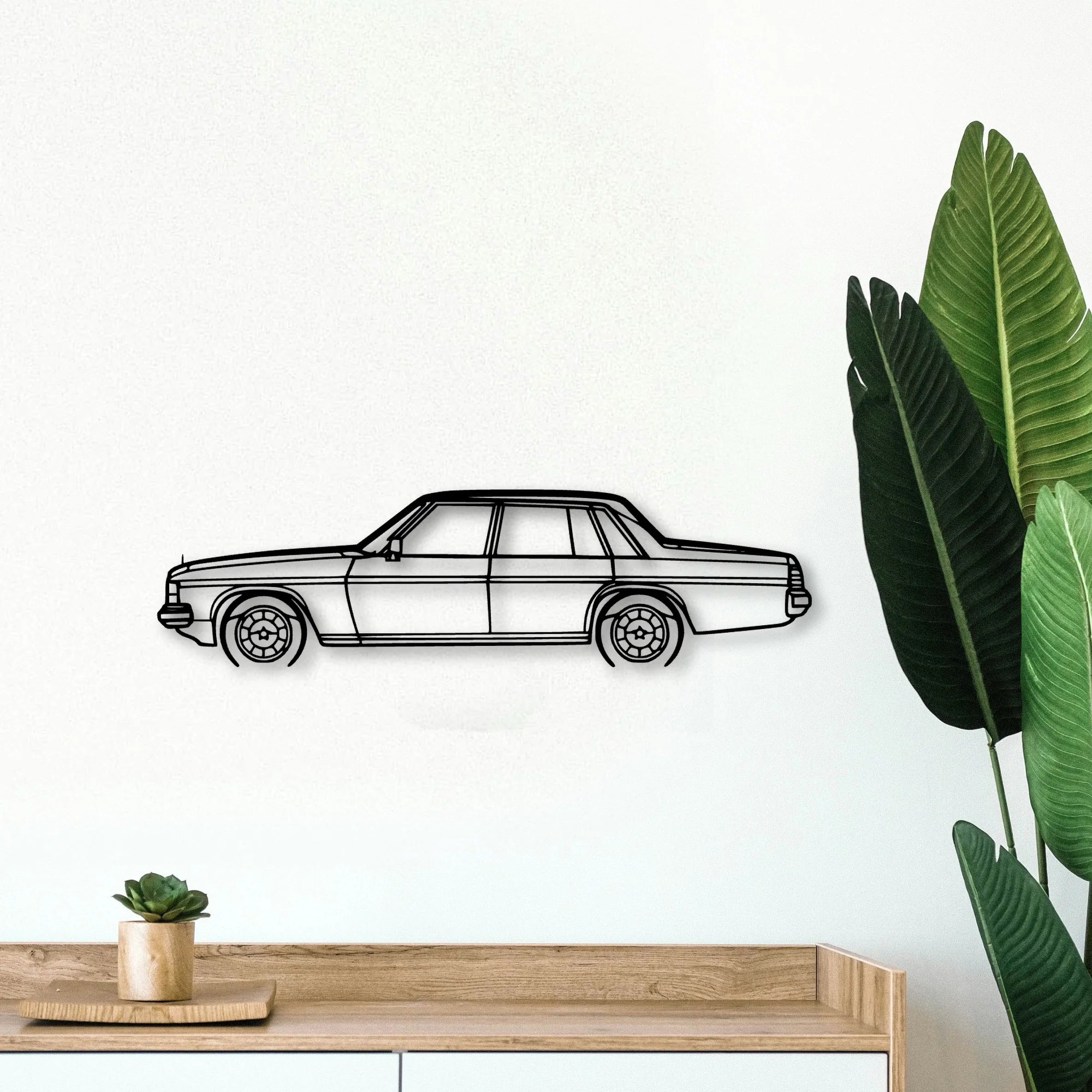 WB Caprice 1981 Classic Silhouette Metal Wall Art - Tinvibe