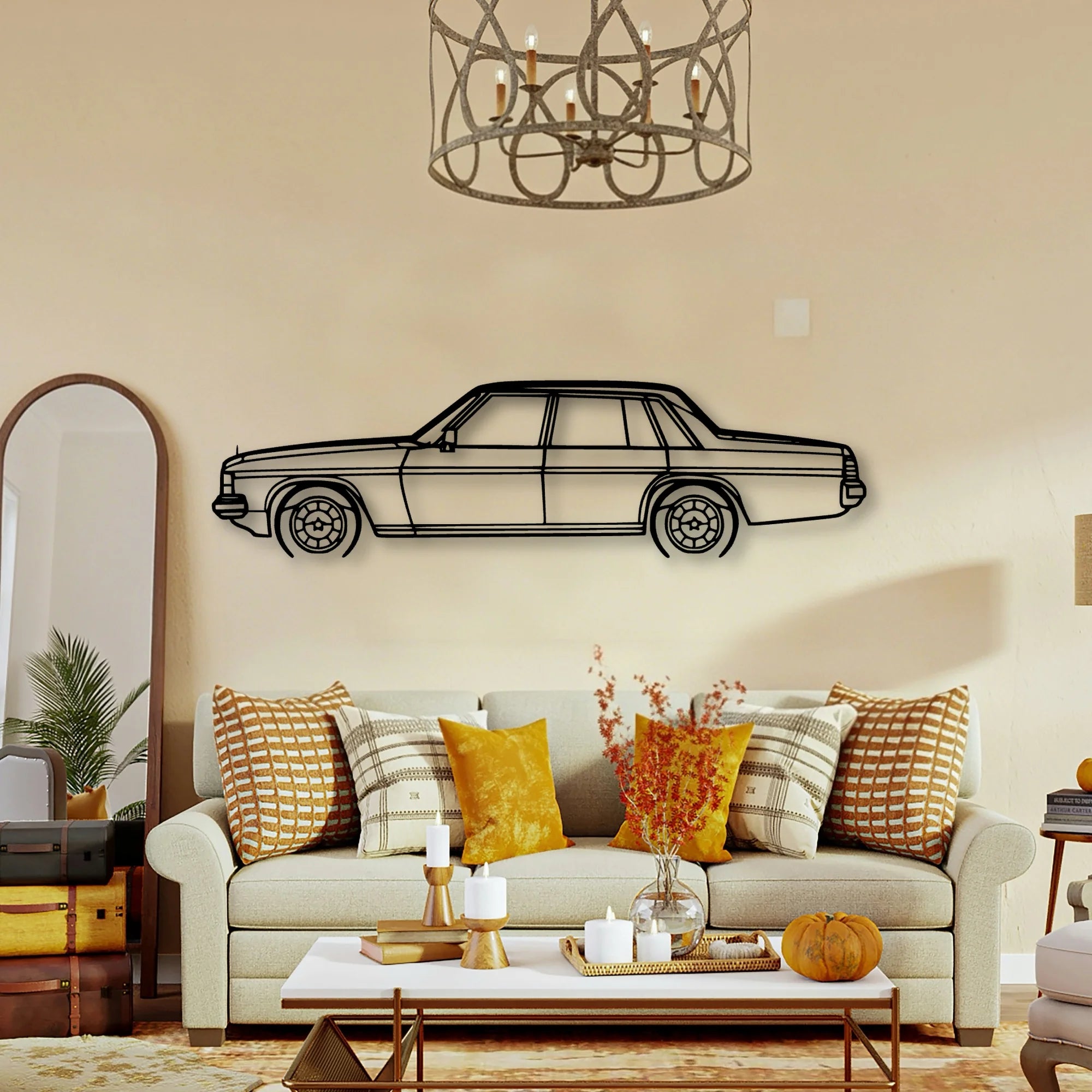 WB Caprice 1981 Classic Silhouette Metal Wall Art - Tinvibe