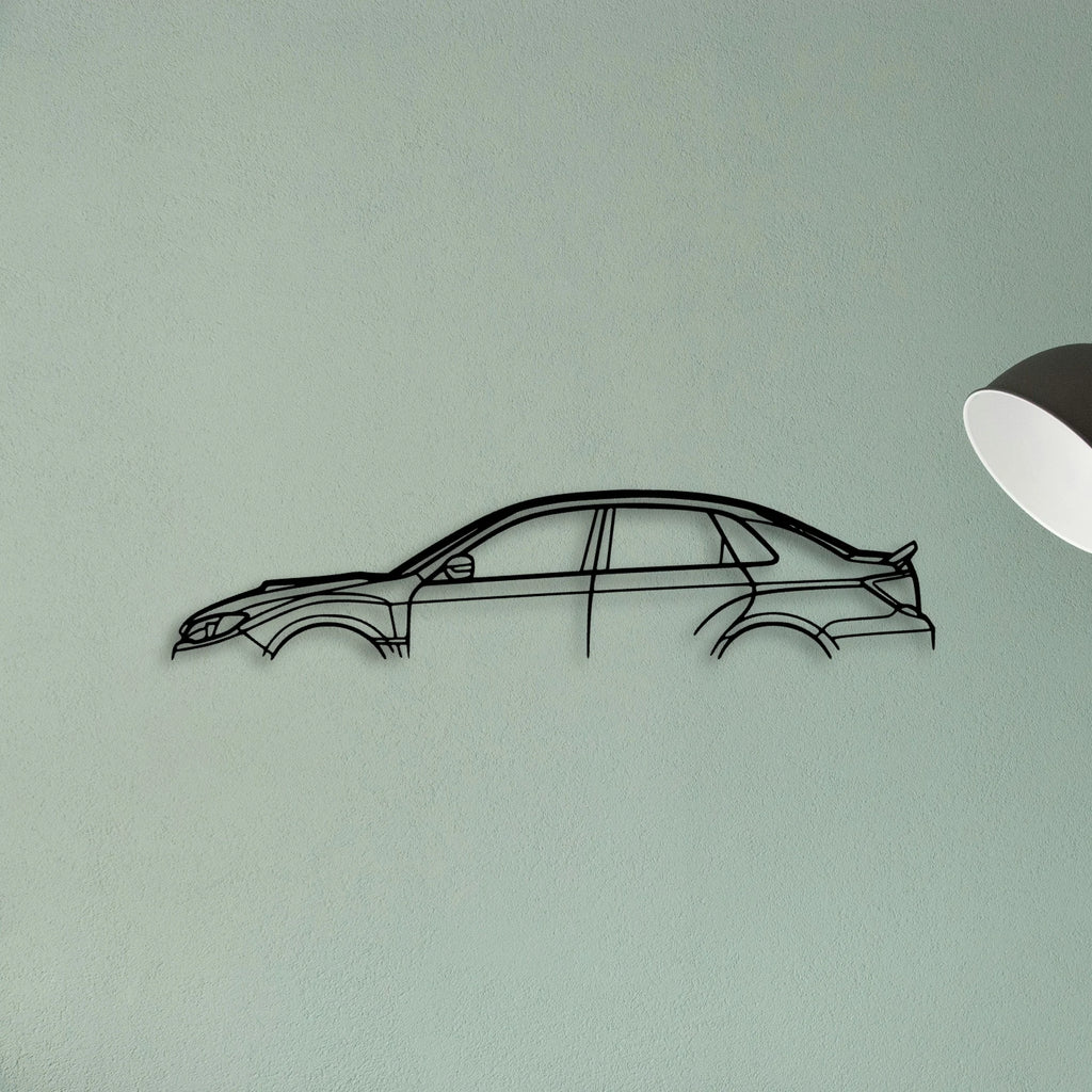 WRX STI 2011 Classic Silhouette Metal Wall Art - Tinvibe