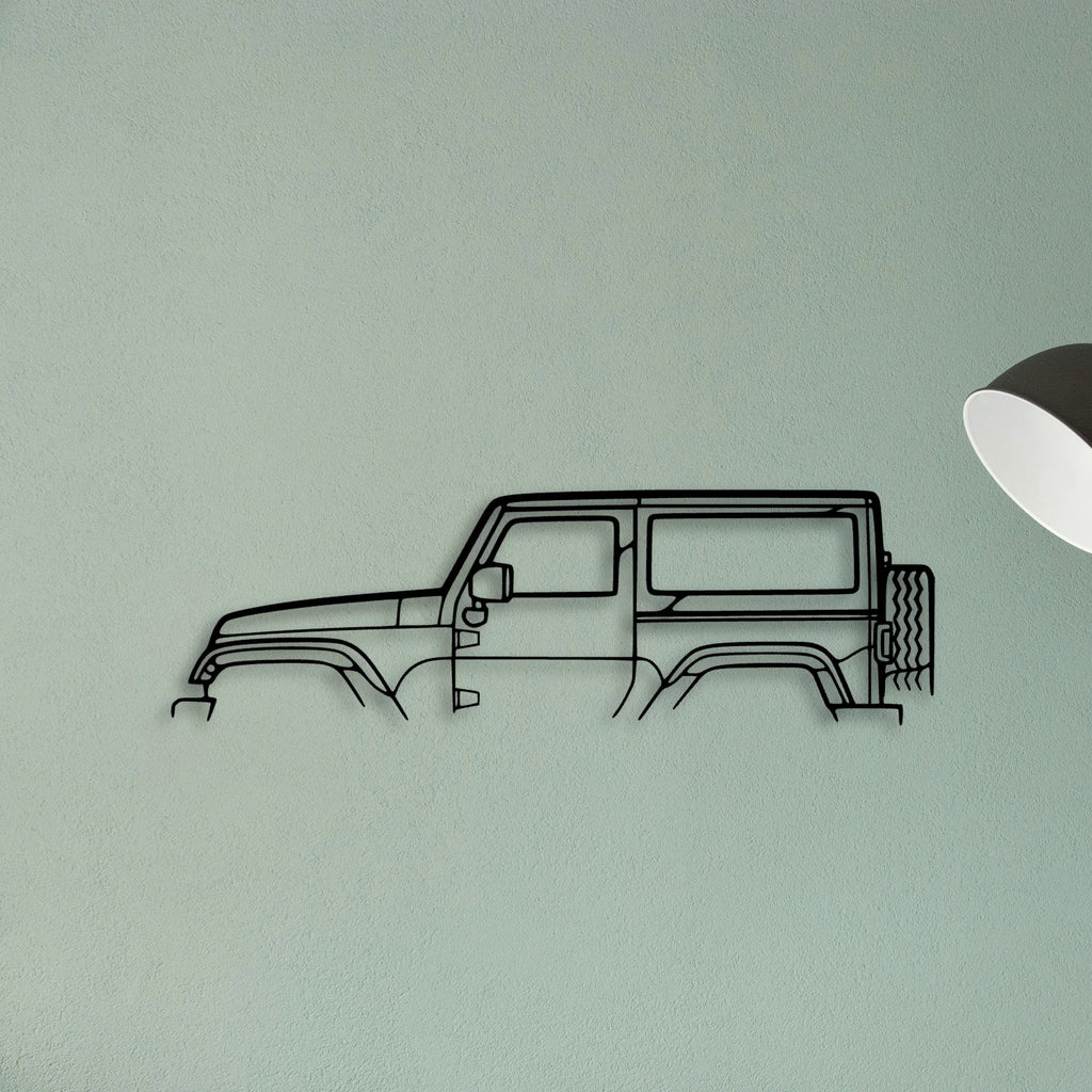 Wrangler 2013 Classic Silhouette Metal Wall Art - Tinvibe