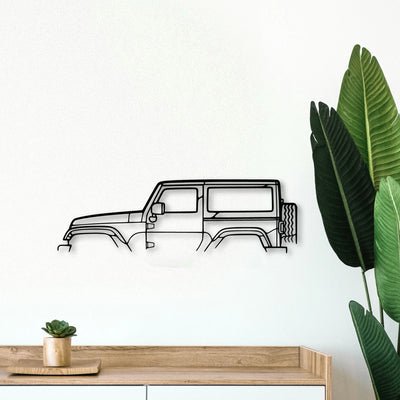 Wrangler 2013 Classic Silhouette Metal Wall Art - Tinvibe