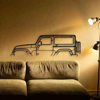 Wrangler 2013 Classic Silhouette Metal Wall Art - Tinvibe