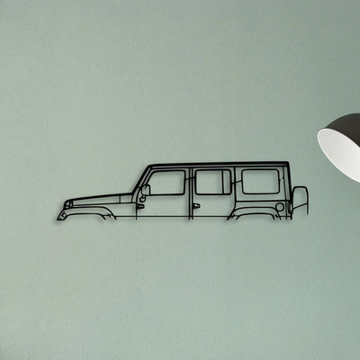 Wrangler 2016 Classic Silhouette Metal Wall Art - Tinvibe