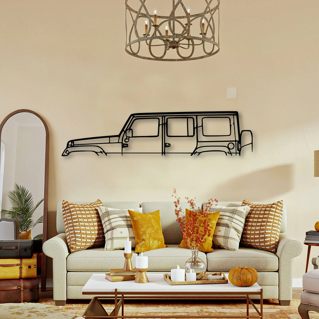 Wrangler 2016 Classic Silhouette Metal Wall Art - Tinvibe