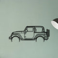 Wrangler 2 Door Classic Silhouette Metal Wall Art - Tinvibe