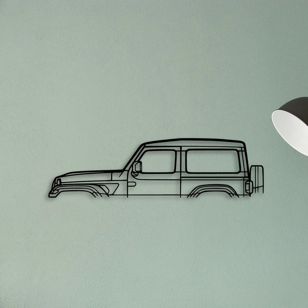 Wrangler JL 2020 Classic Silhouette Metal Wall Art - Tinvibe