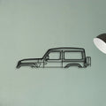 Wrangler JL 2020 Classic Silhouette Metal Wall Art - Tinvibe