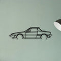 X1 9 Bertone 1987 Classic Silhouette Metal Wall Art - Tinvibe