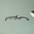 XK 140 Convertible Classic Silhouette Metal Wall Art - Tinvibe