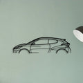 Yaris GR 2020 Classic Silhouette Metal Wall Art - Tinvibe