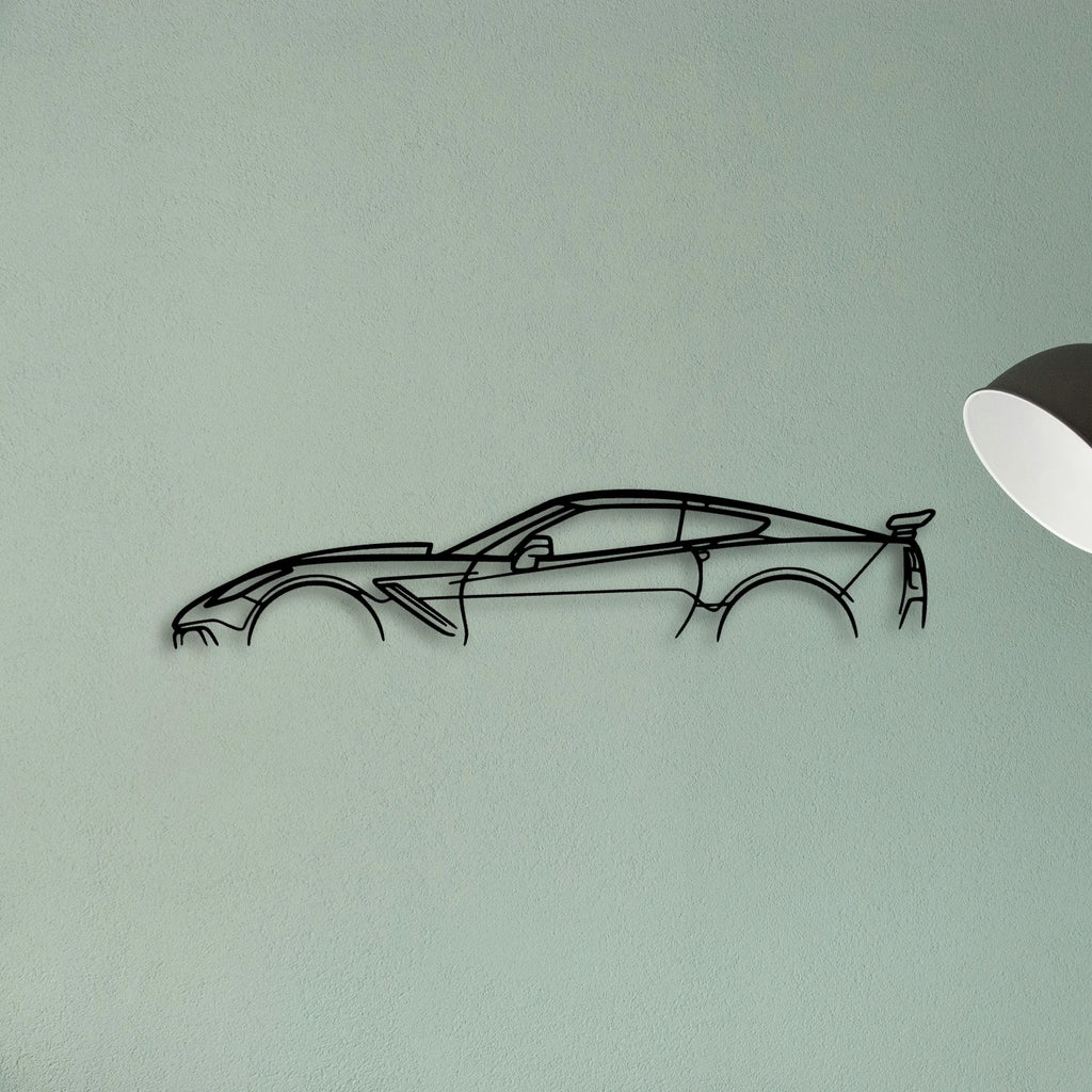 ZR1 C7 Classic Silhouette Metal Wall Art - Tinvibe