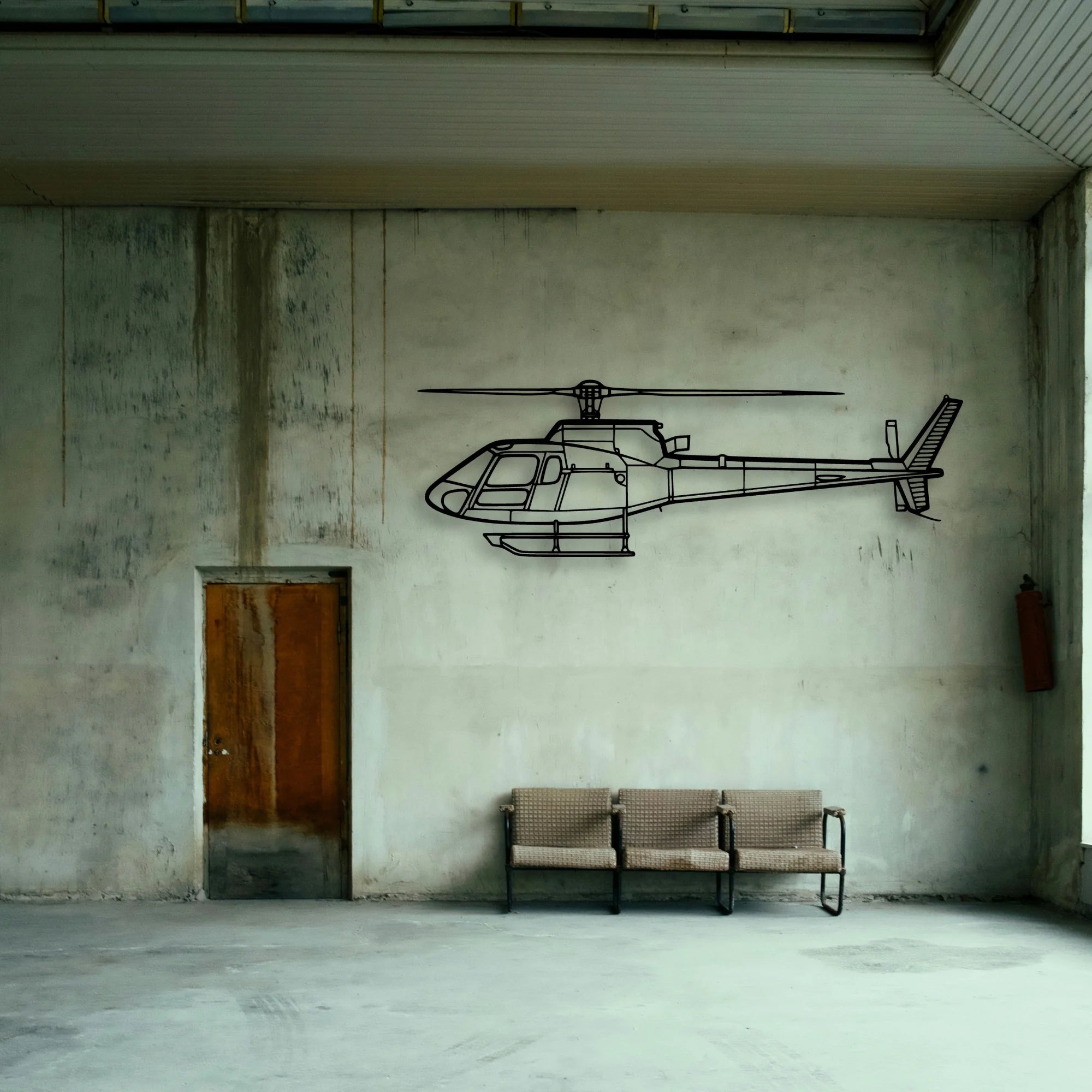 A Star Ba Classic Aircraft Silhouette Metal Wall Art - Tinvibe