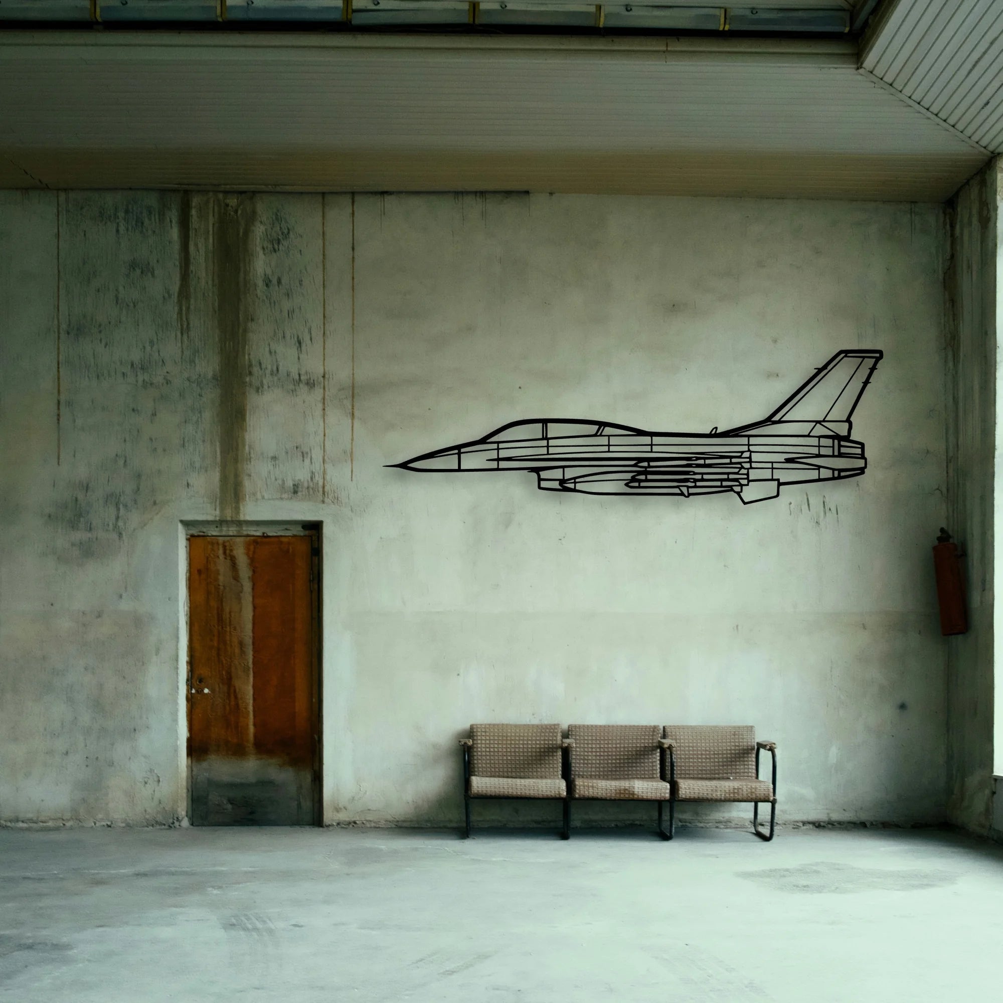 A185F Float Classic Aircraft Silhouette Metal Wall Art - Tinvibe