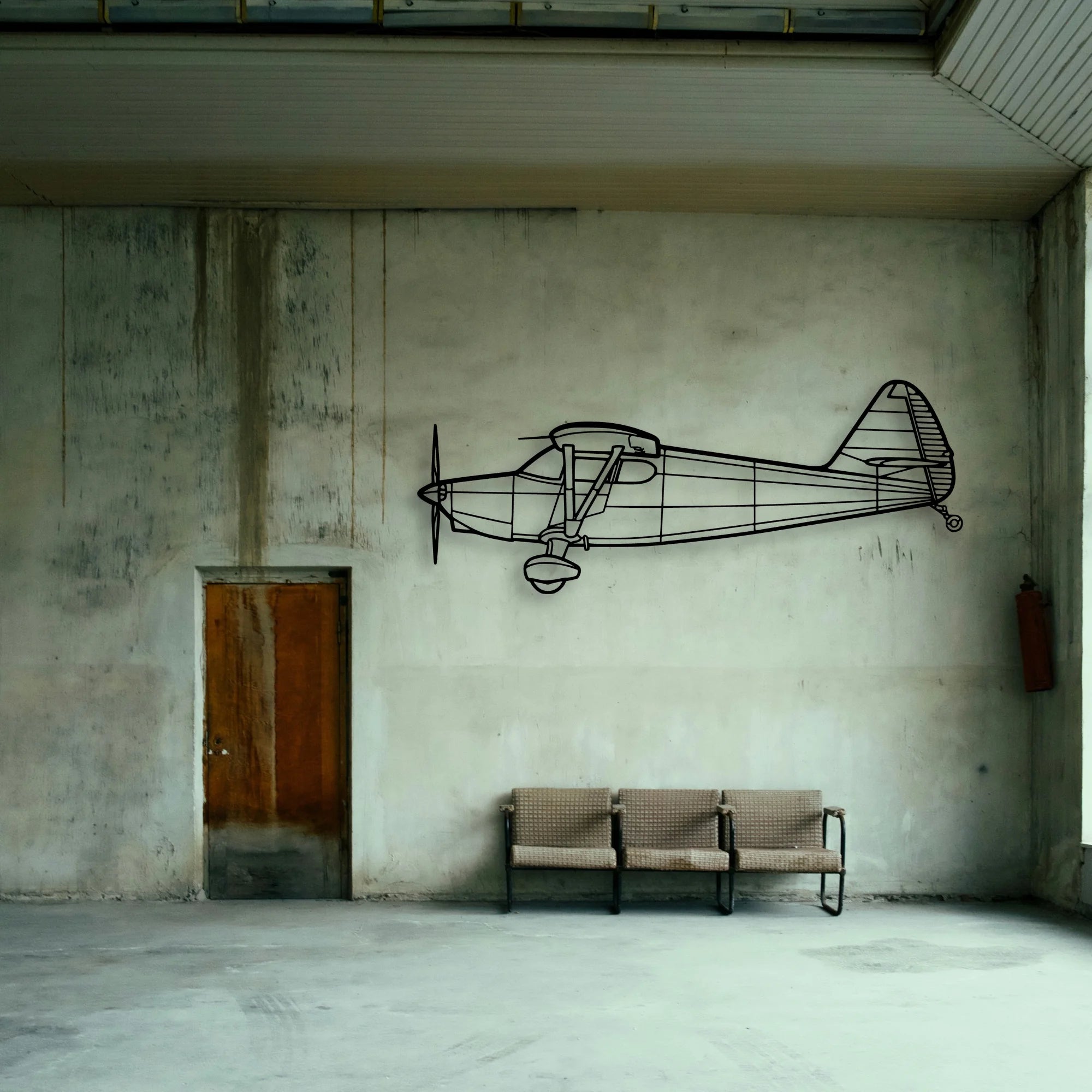 A350 3 Classic Aircraft Silhouette Metal Wall Art - Tinvibe