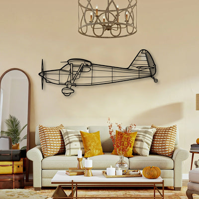A350 3 Classic Aircraft Silhouette Metal Wall Art - Tinvibe