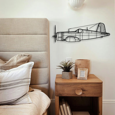 A6M2 Zero Classic Aircraft Silhouette Metal Wall Art - Tinvibe